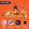Joiedomi; 7 FT Long Halloween Inflatables Pumpkin, 7 Pumpkins Decoration with Witch's Cat with Build-in LEDs Blow Up Inflatables for Halloween Party Outdoor, Yard, Garden, Lawn Decorations; Category:Pumpkin Decor; Image:5